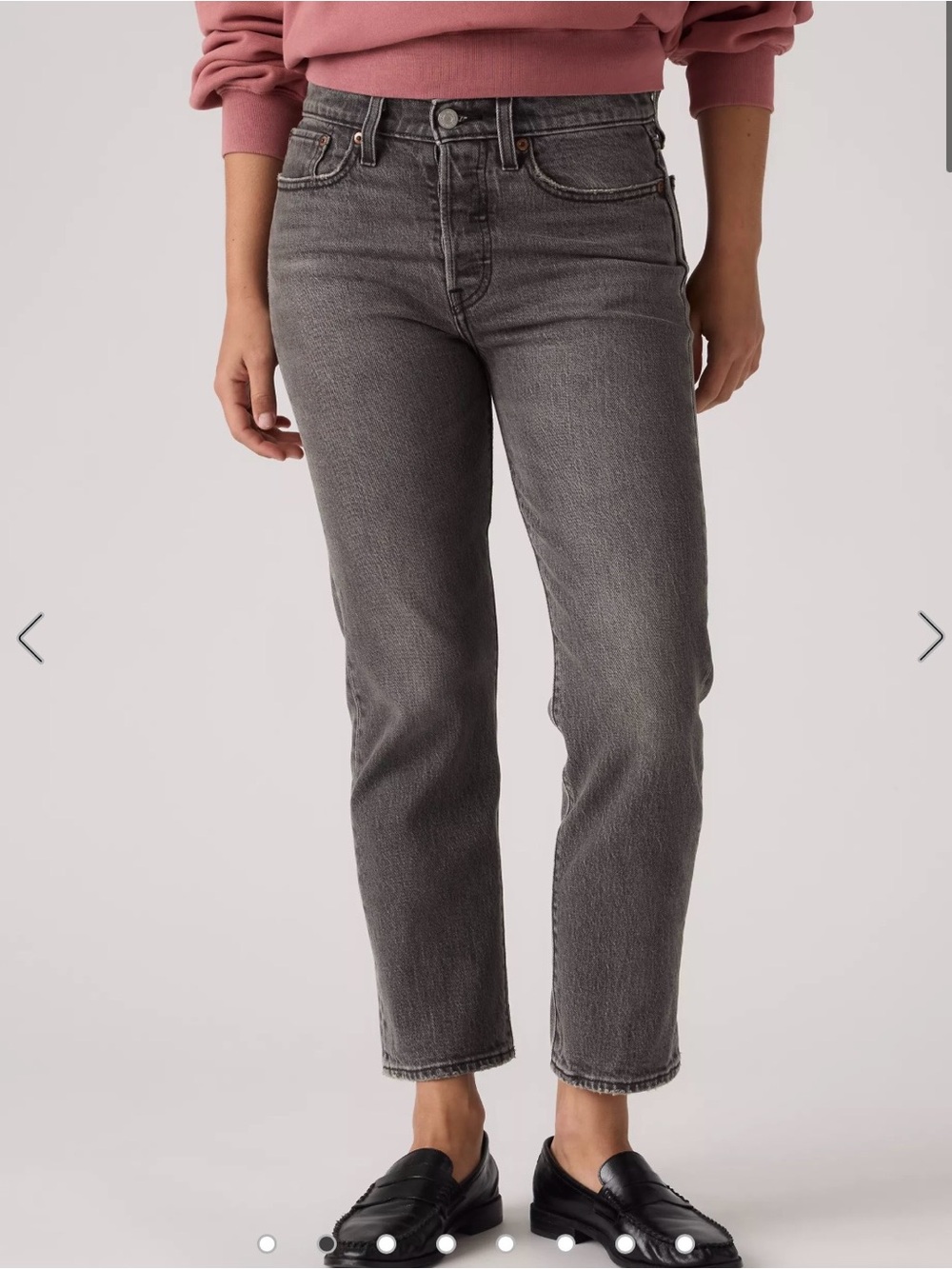 Levi's Wedgie Straight Leg Jeans in Grey